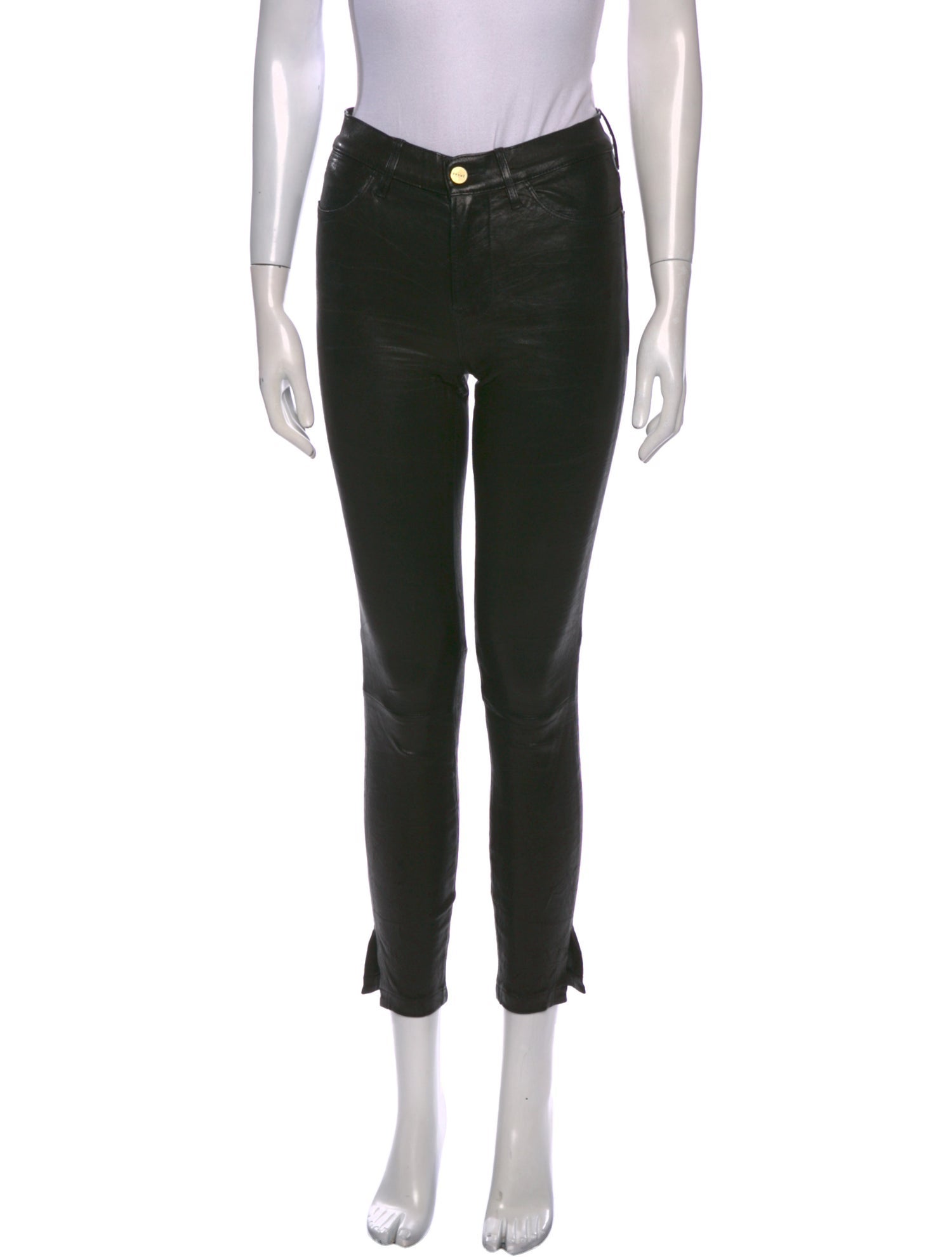 FRAME Leather Skinny Leg Pants