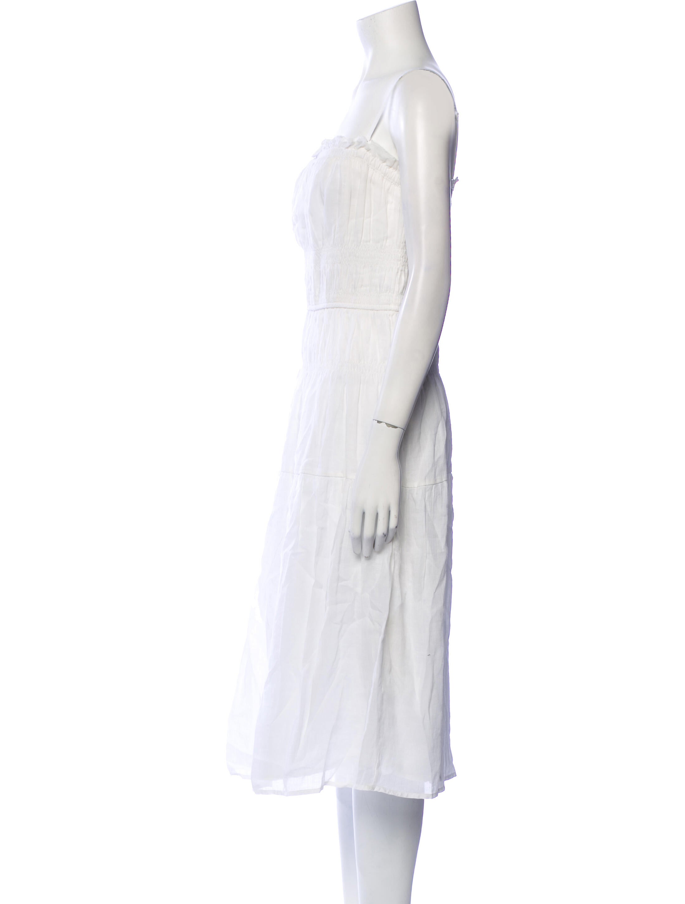 FRAME Square Neckline Midi Length Dress