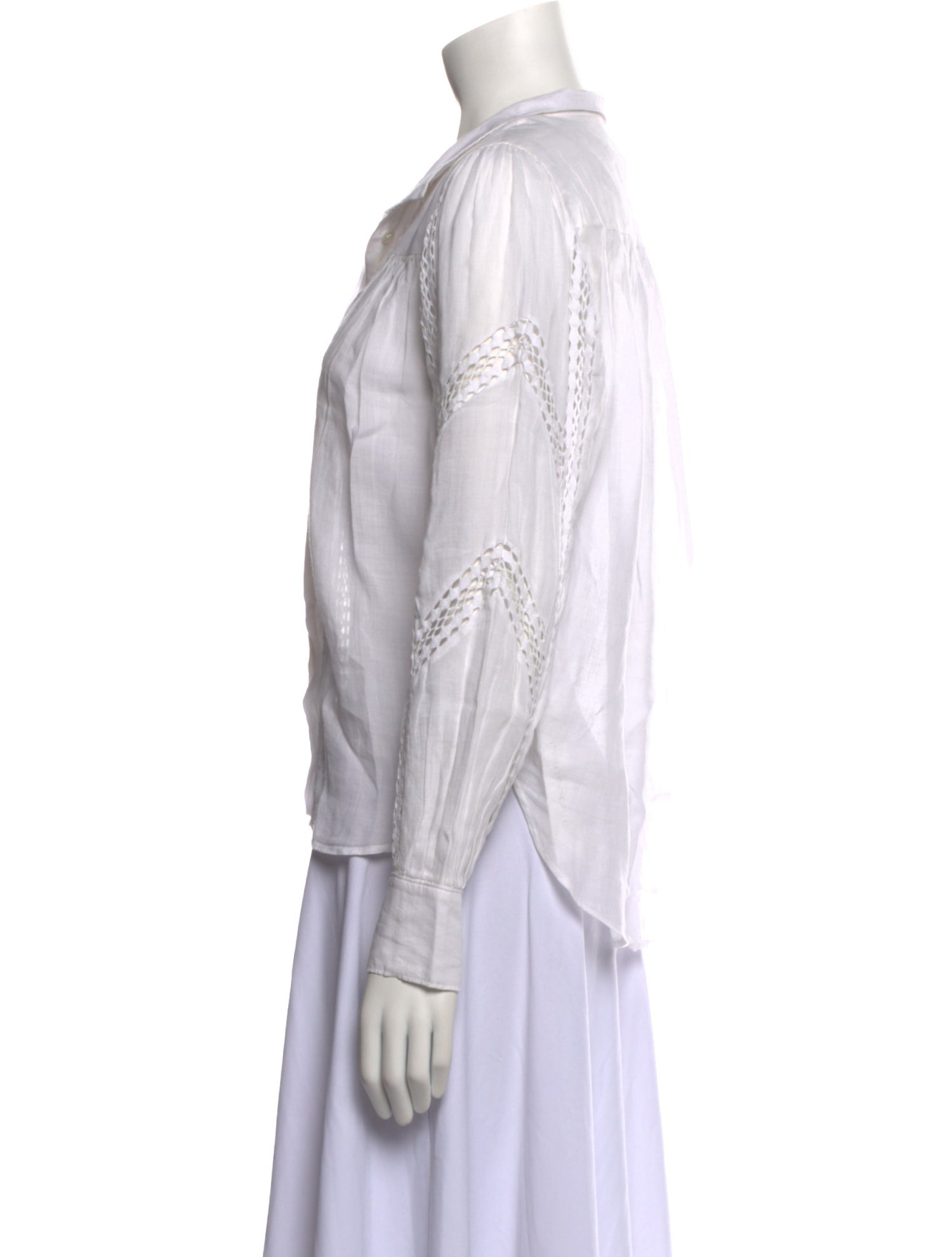 FRAME Long Sleeve Button-Up Top