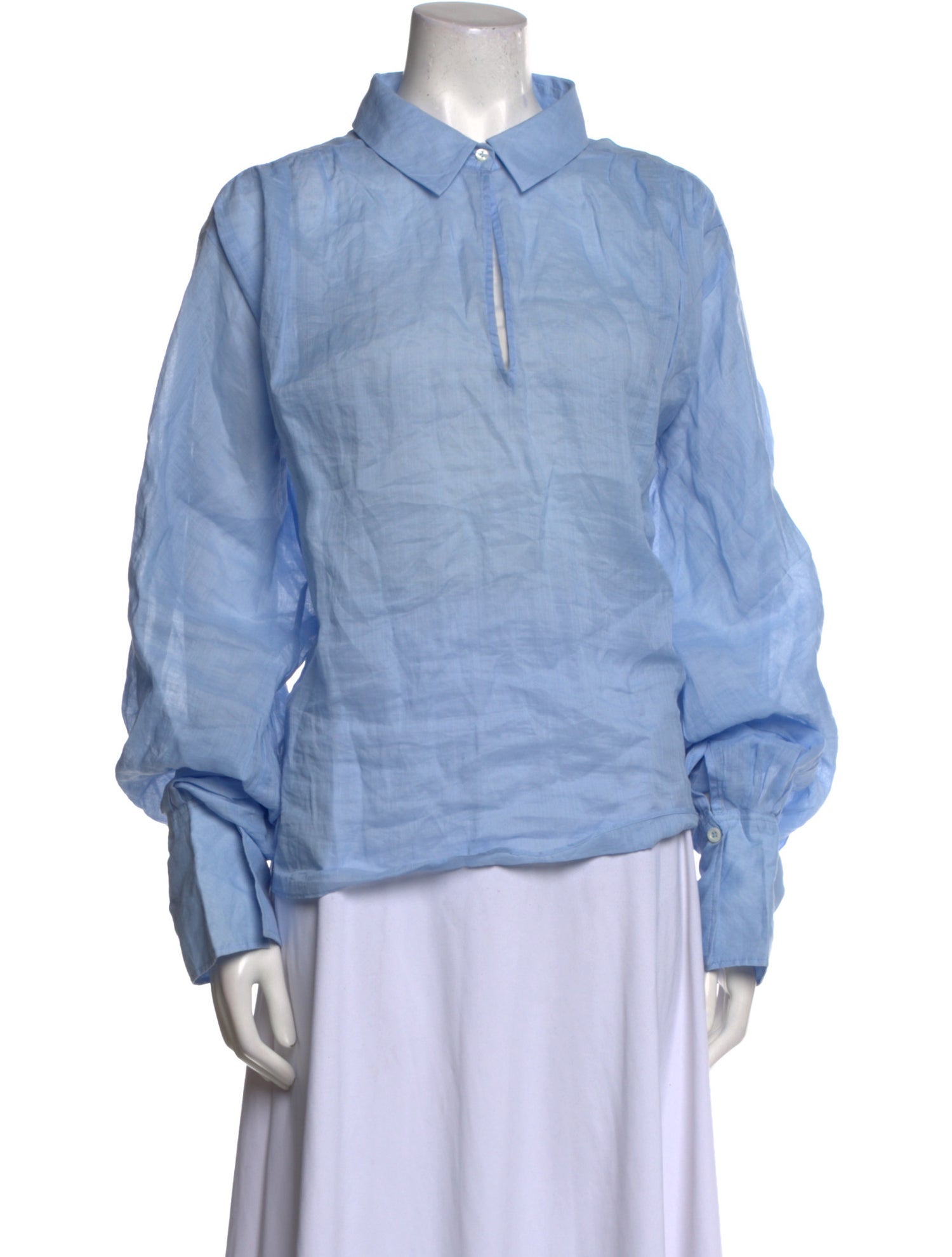 FRAME V-Neck Long Sleeve Button-Up Top