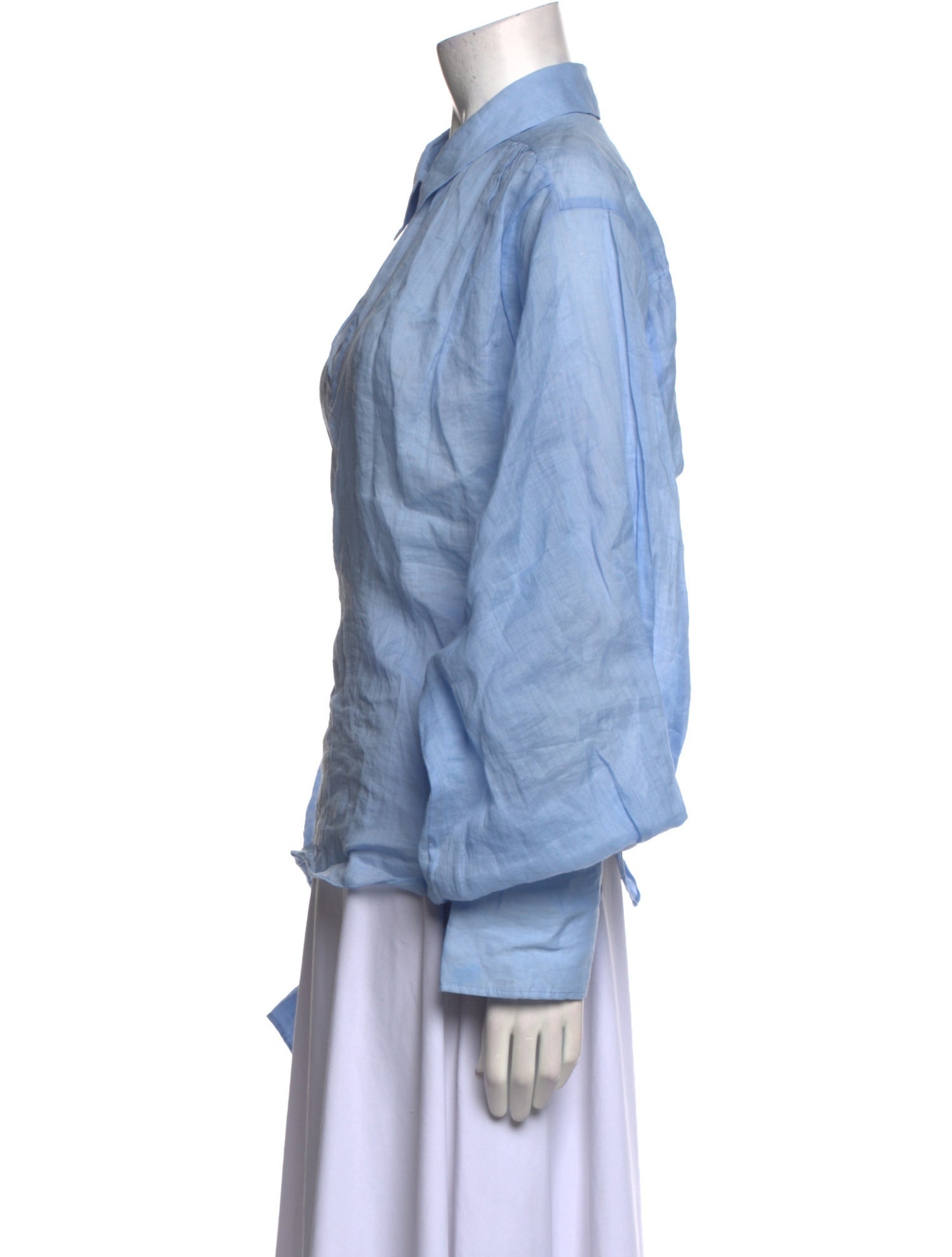 FRAME V-Neck Long Sleeve Button-Up Top