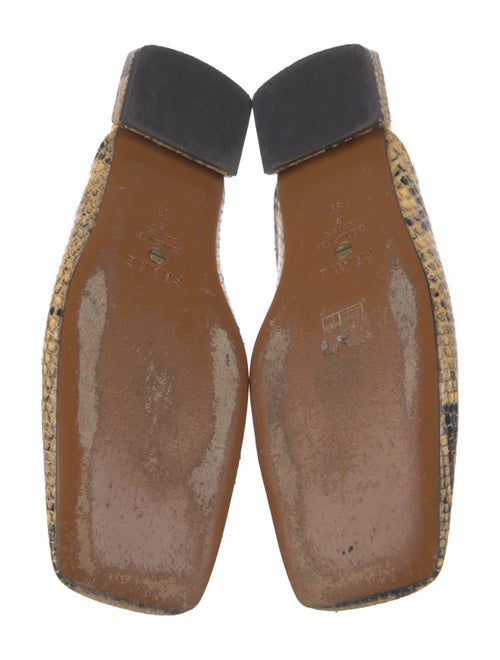 FRAME Leather Animal Print Mules