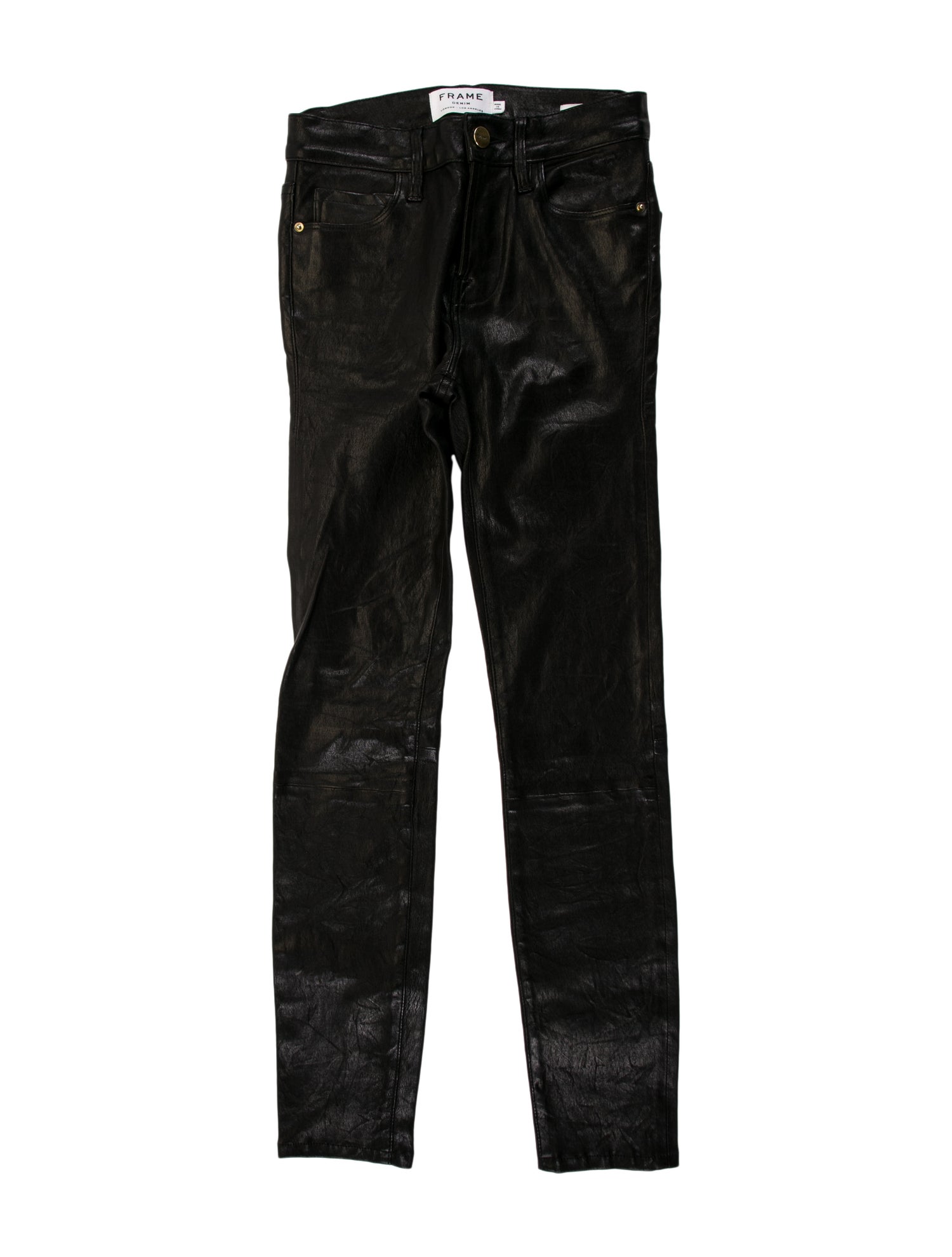 FRAME Lamb Leather Skinny Leg Pants