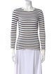 FRAME Striped Crew Neck Tunic
