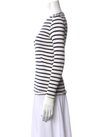 FRAME Striped Crew Neck Tunic