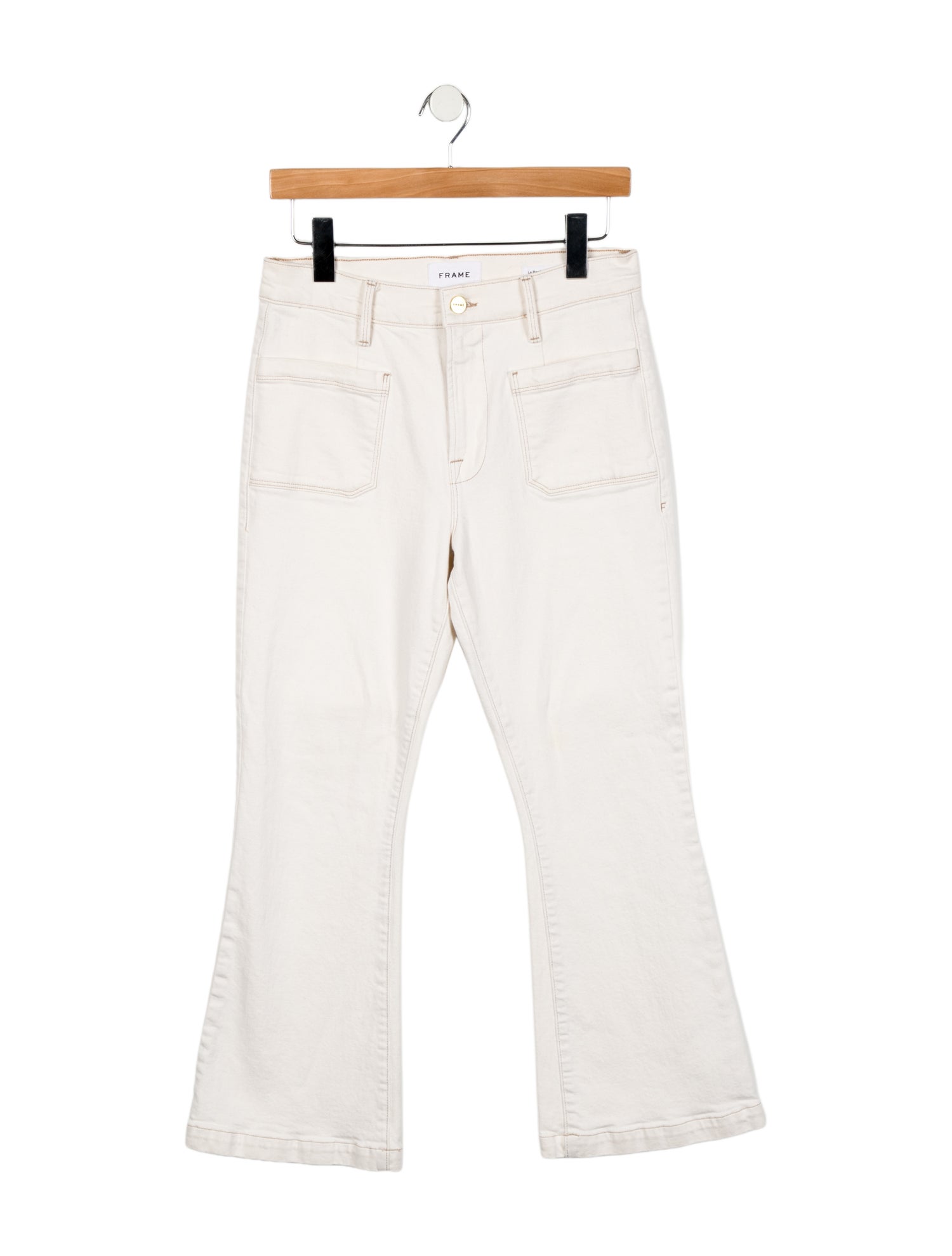 FRAME Mid-Rise Wide Leg Jeans