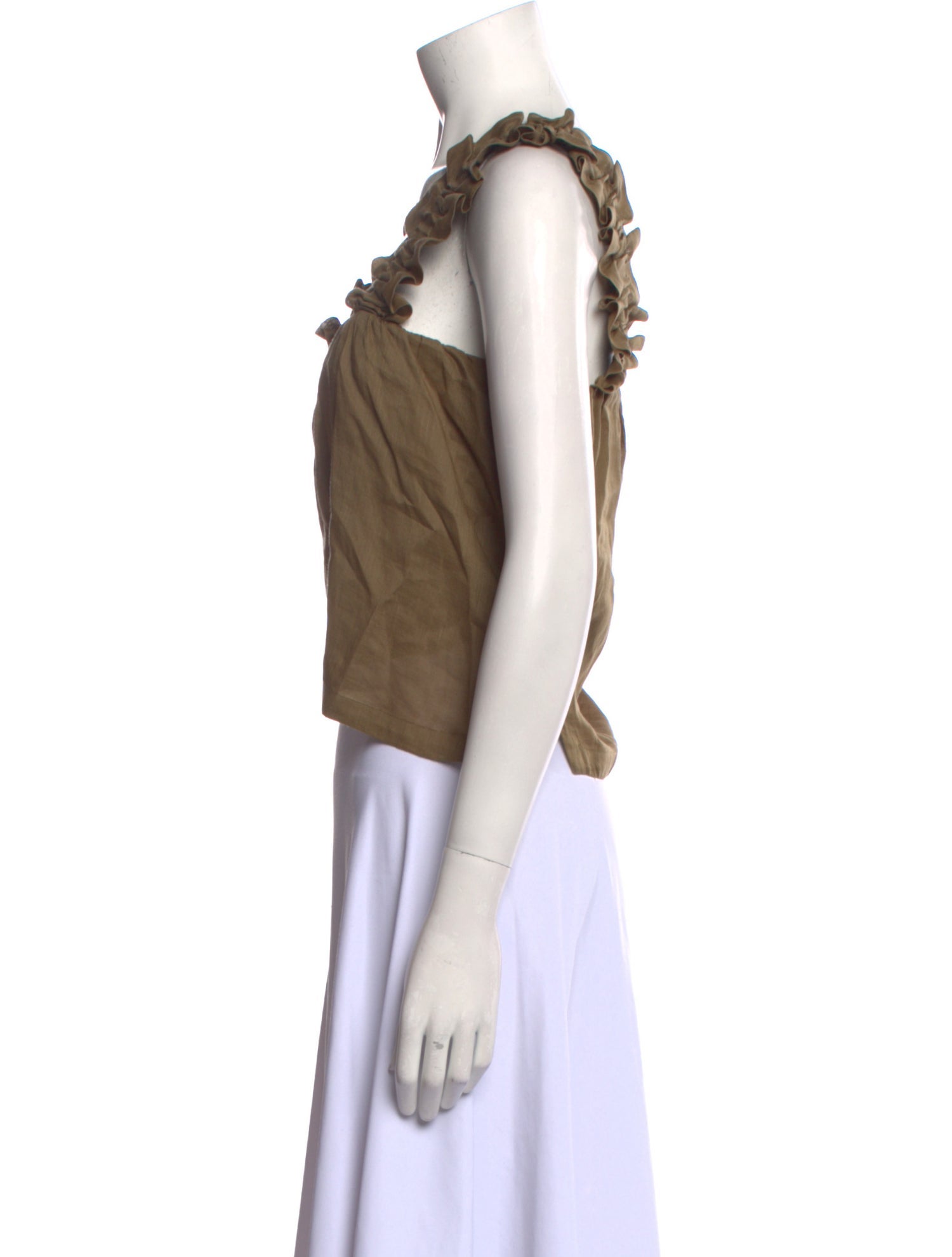 FRAME Square Neckline Sleeveless Crop Top