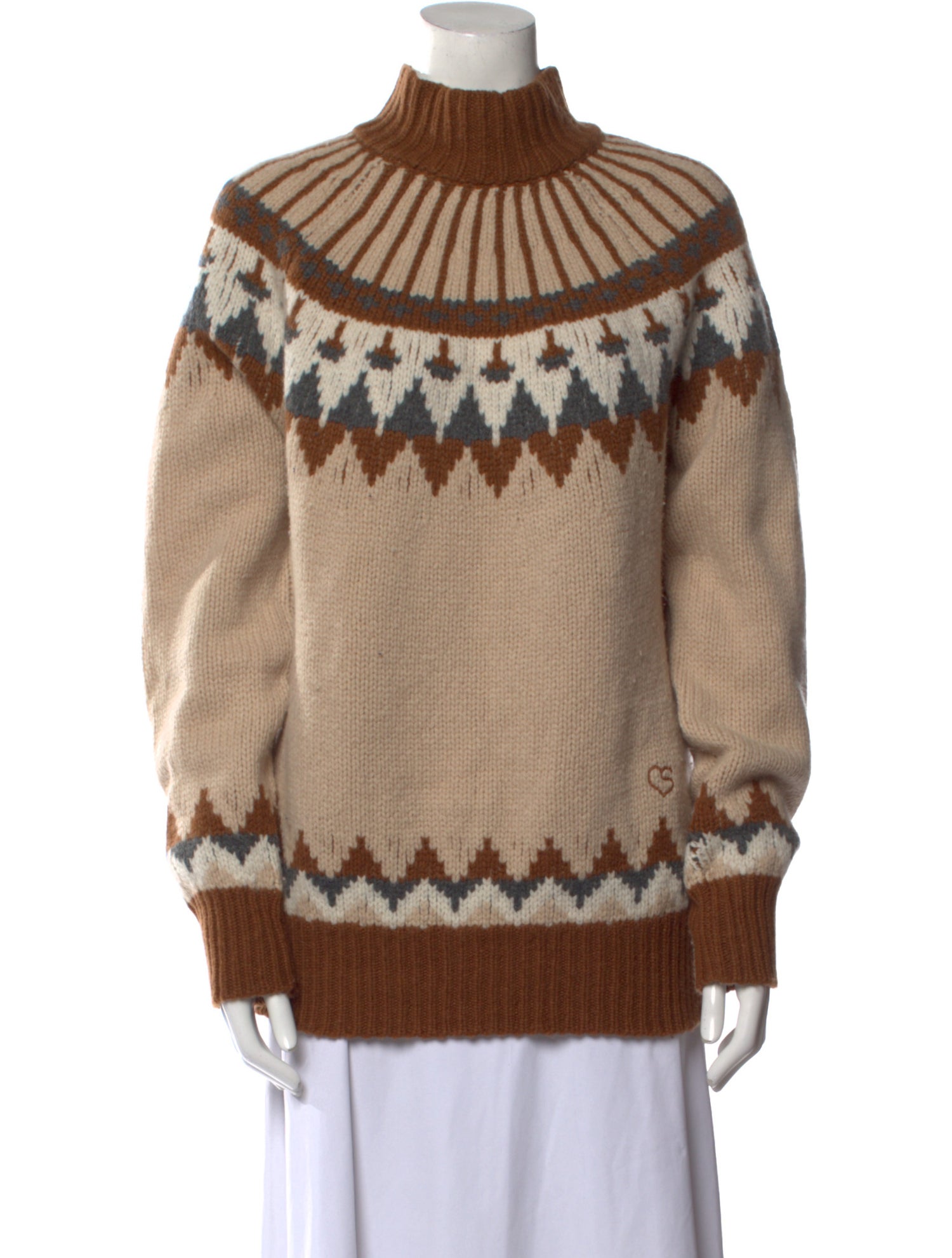 FRAME Merino Wool Printed Sweater