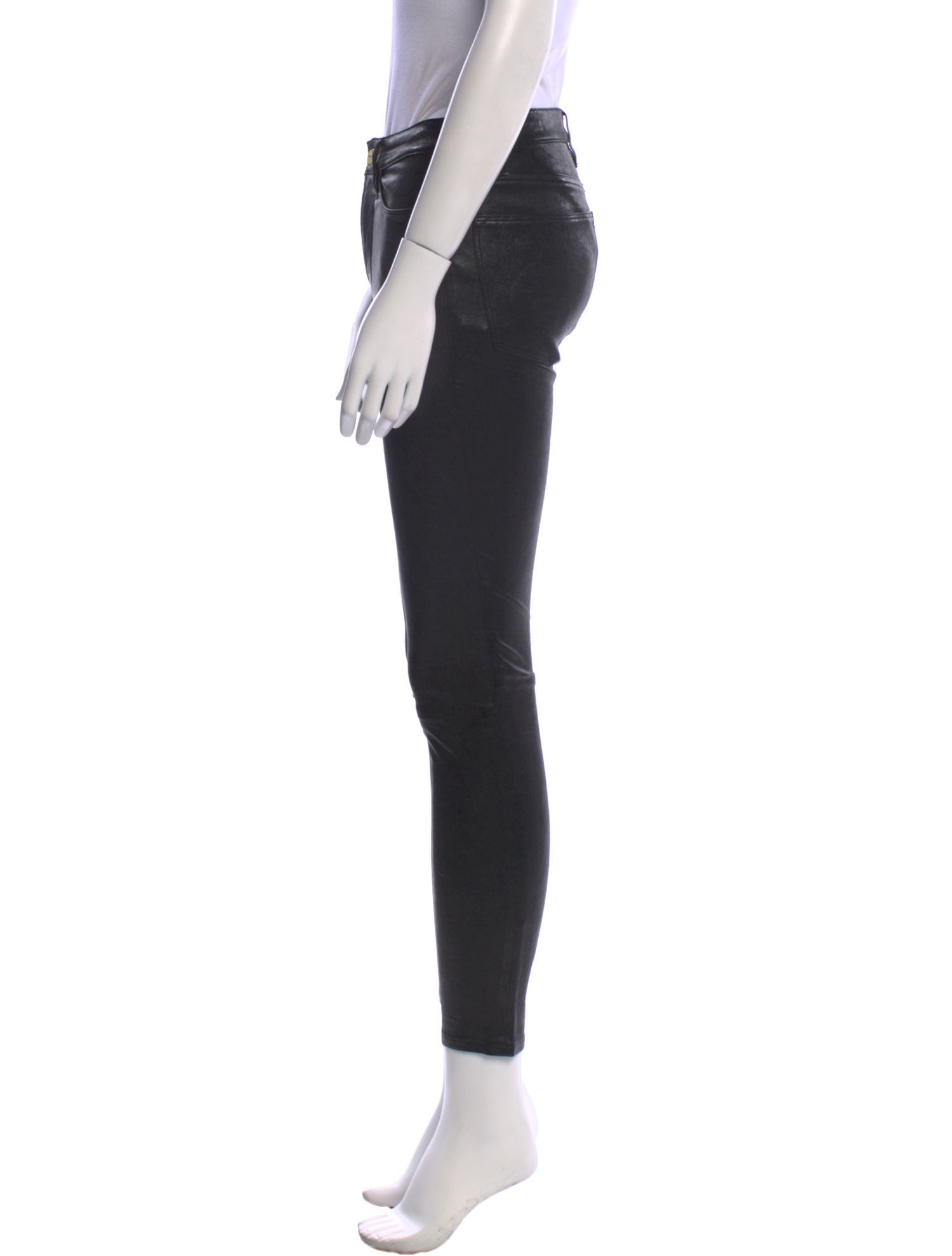 FRAME Lamb Leather Skinny Leg Pants