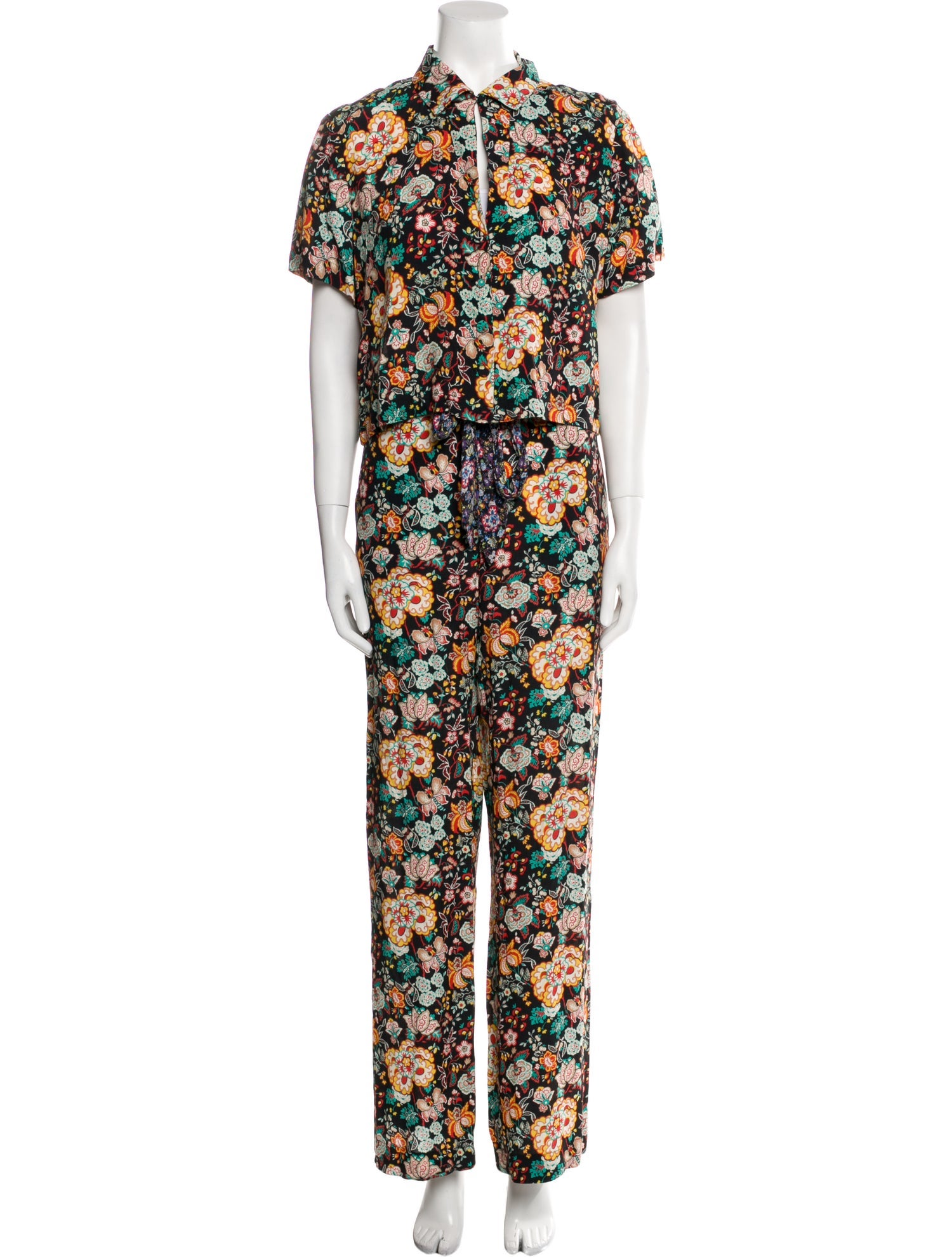 FRAME Floral Print Pant Set