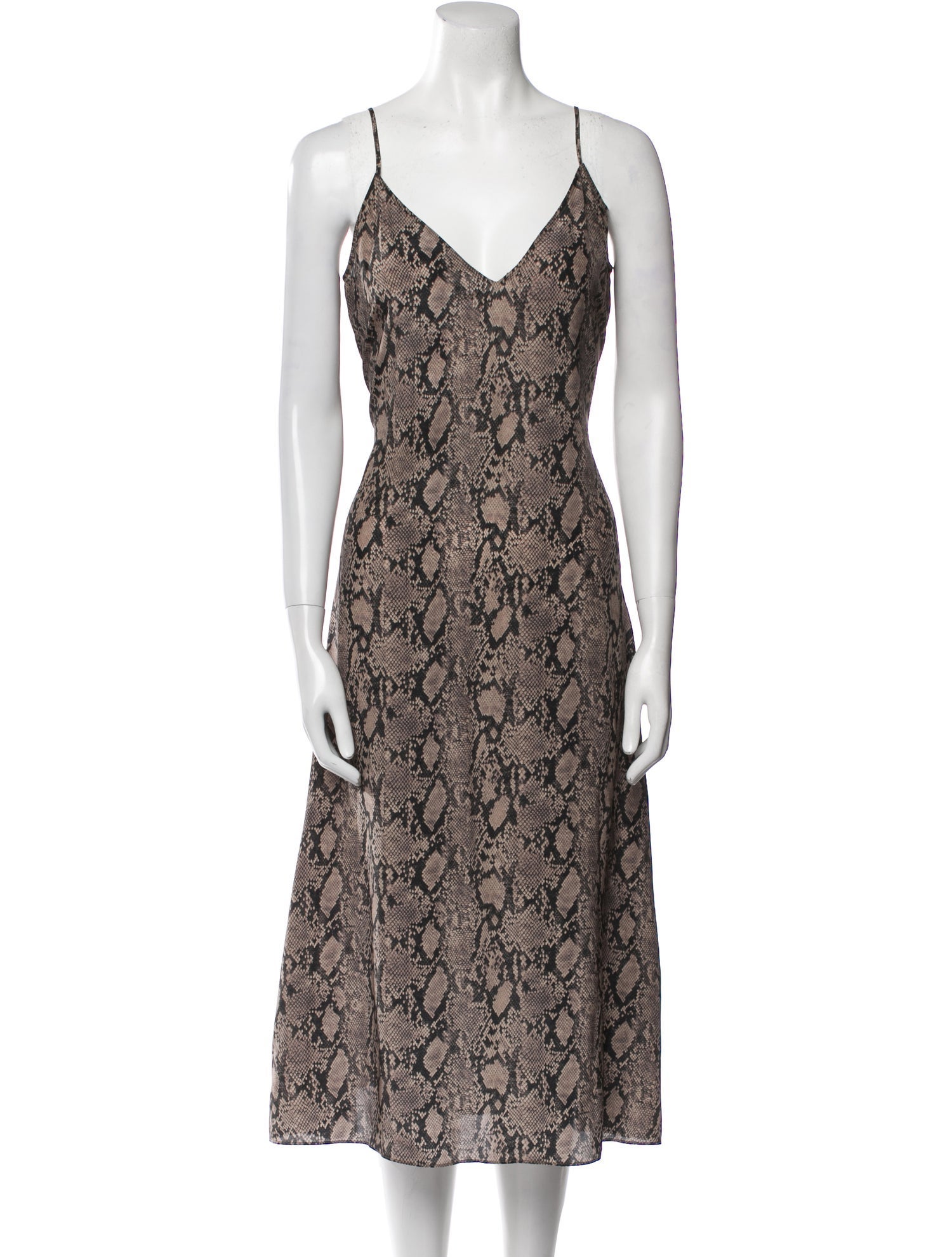 FRAME Silk Midi Length Dress