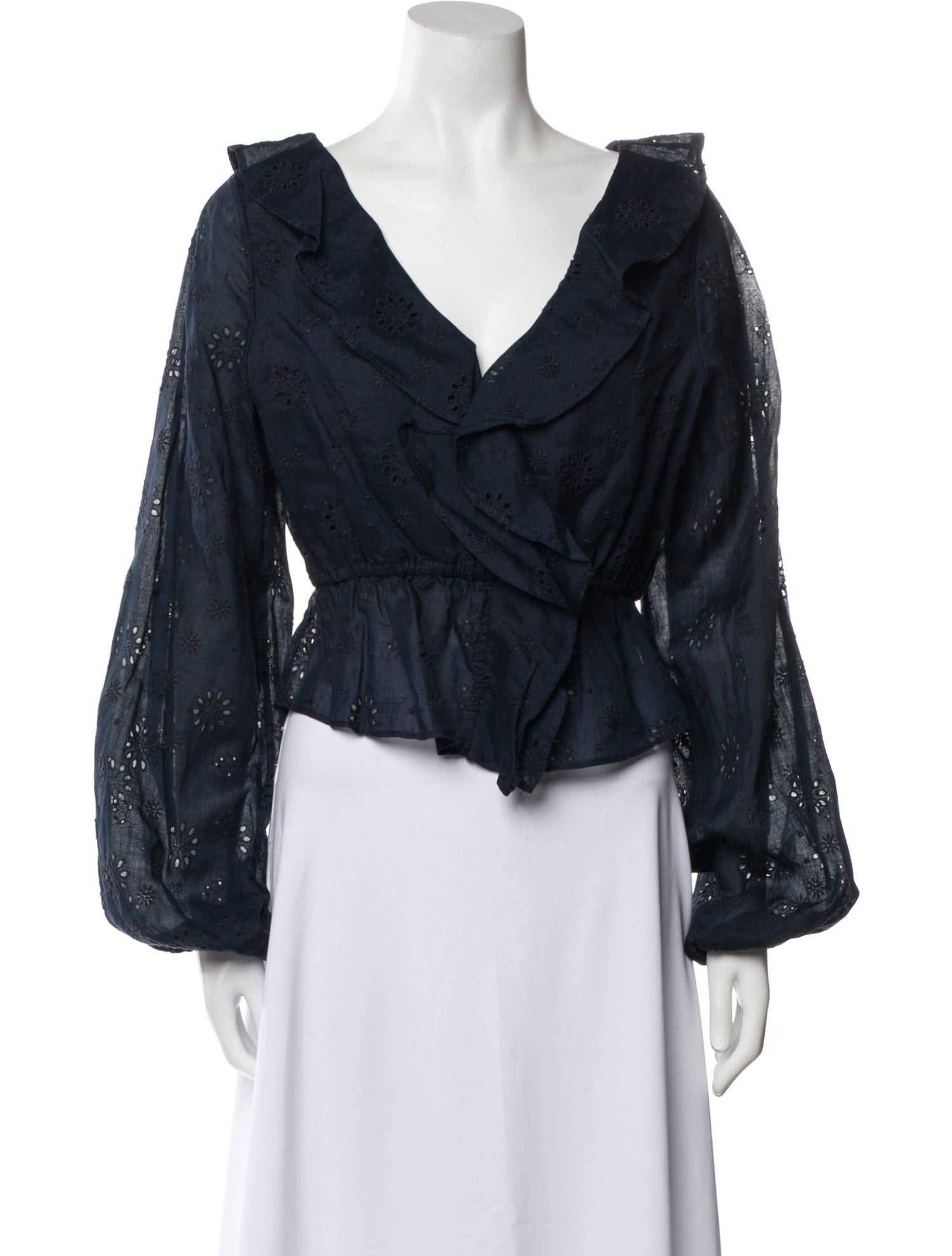 FRAME Cowl Neck Long Sleeve Blouse