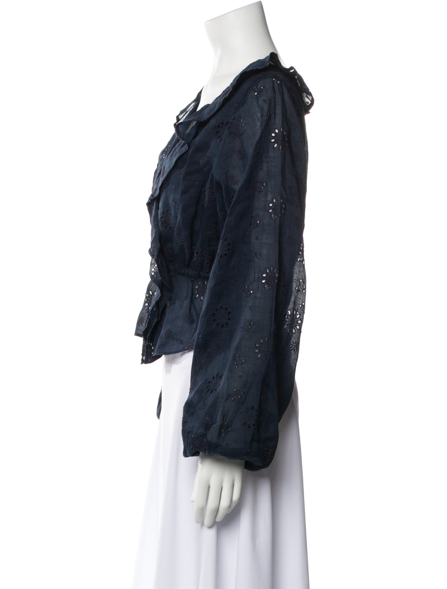 FRAME Cowl Neck Long Sleeve Blouse