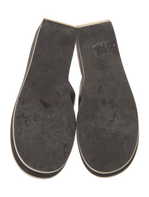 FRAME Leather Printed T-Strap Sandals