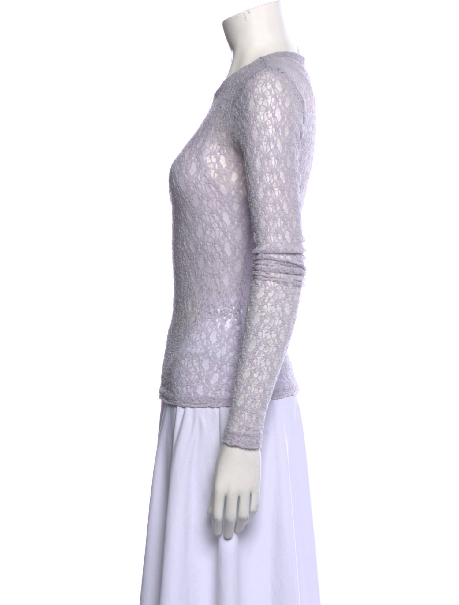 FRAME Crew Neck Three-Quarter Sleeve Top