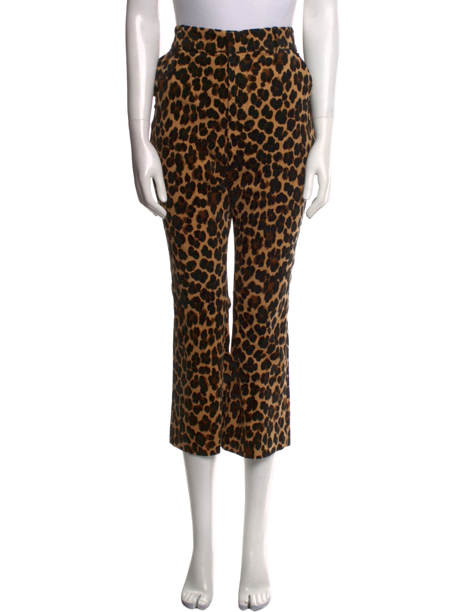 FRAME Animal Print Wide Leg Pants