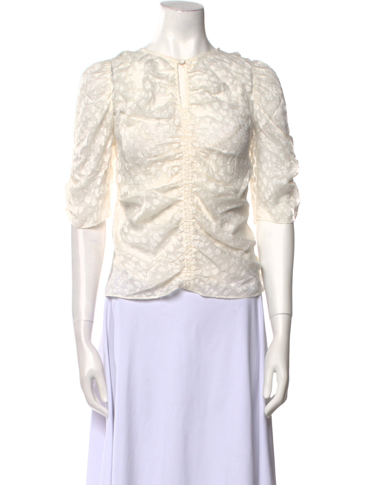 FRAME Silk Crew Neck Crop Top w/ Tags