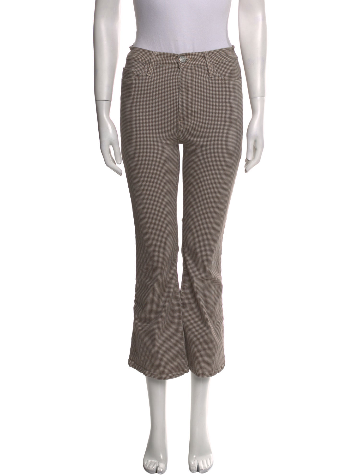 FRAME Plaid Print Wide Leg Pants