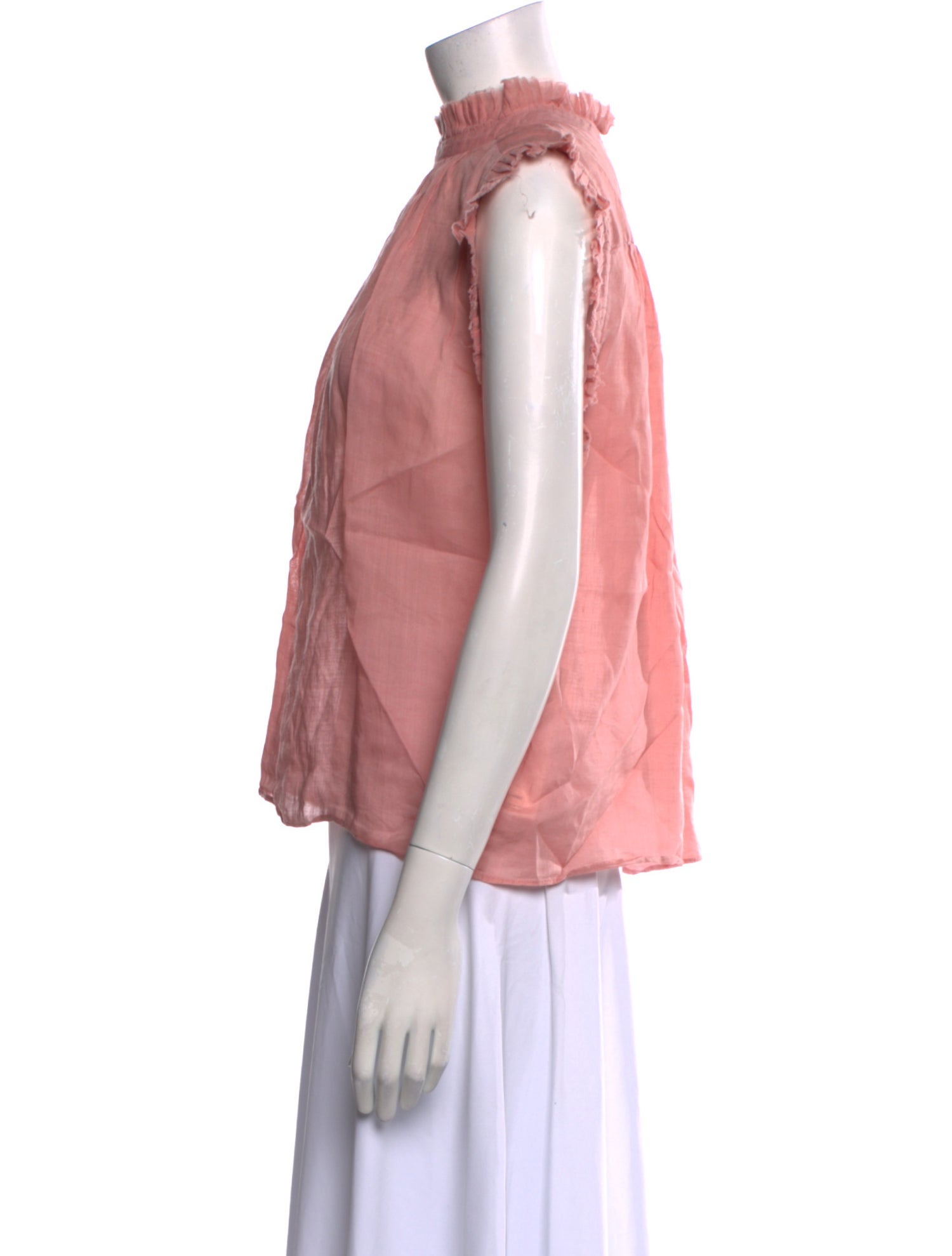 FRAME Mock Neck Sleeveless Blouse