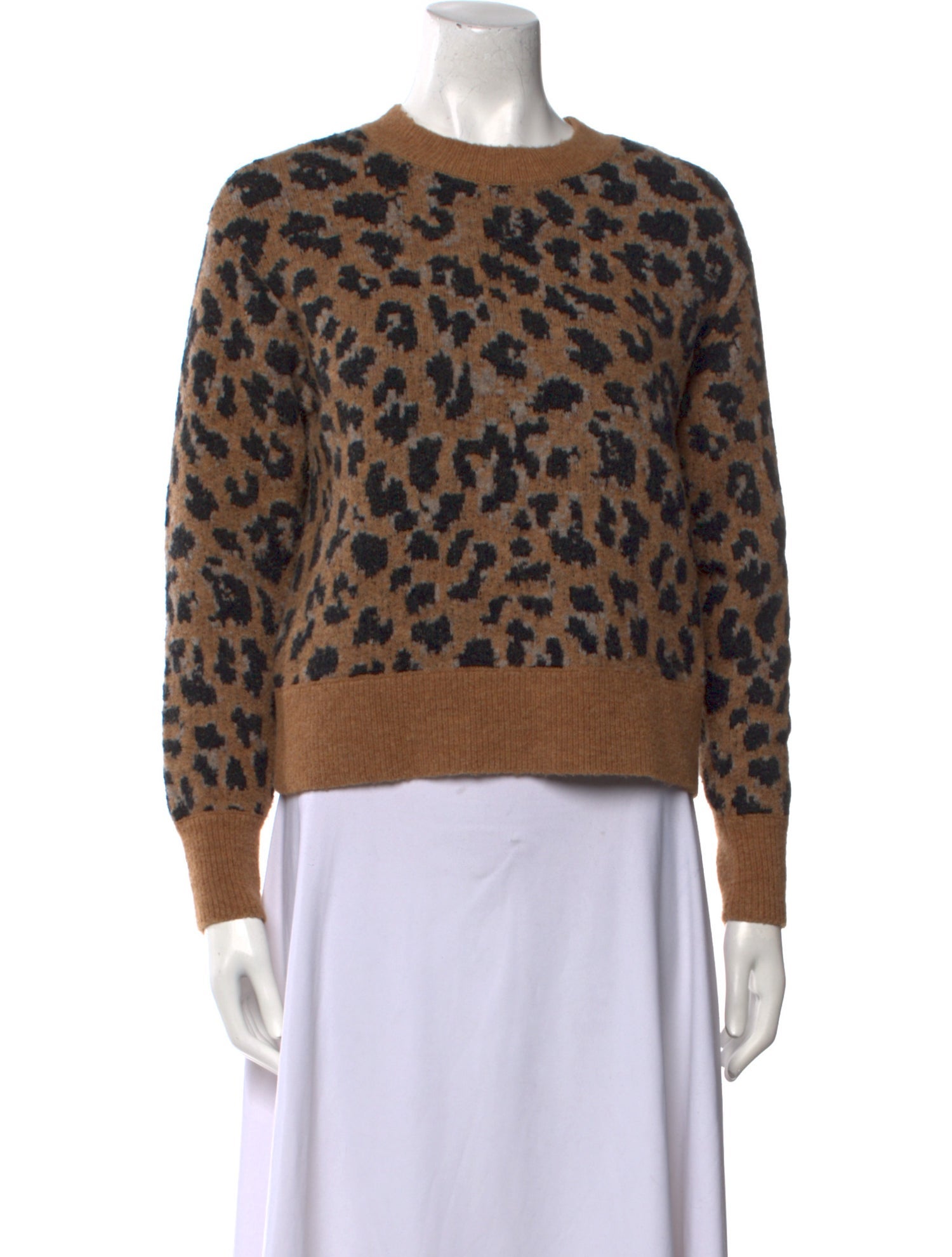 FRAME Wool Animal Print Sweatshirt