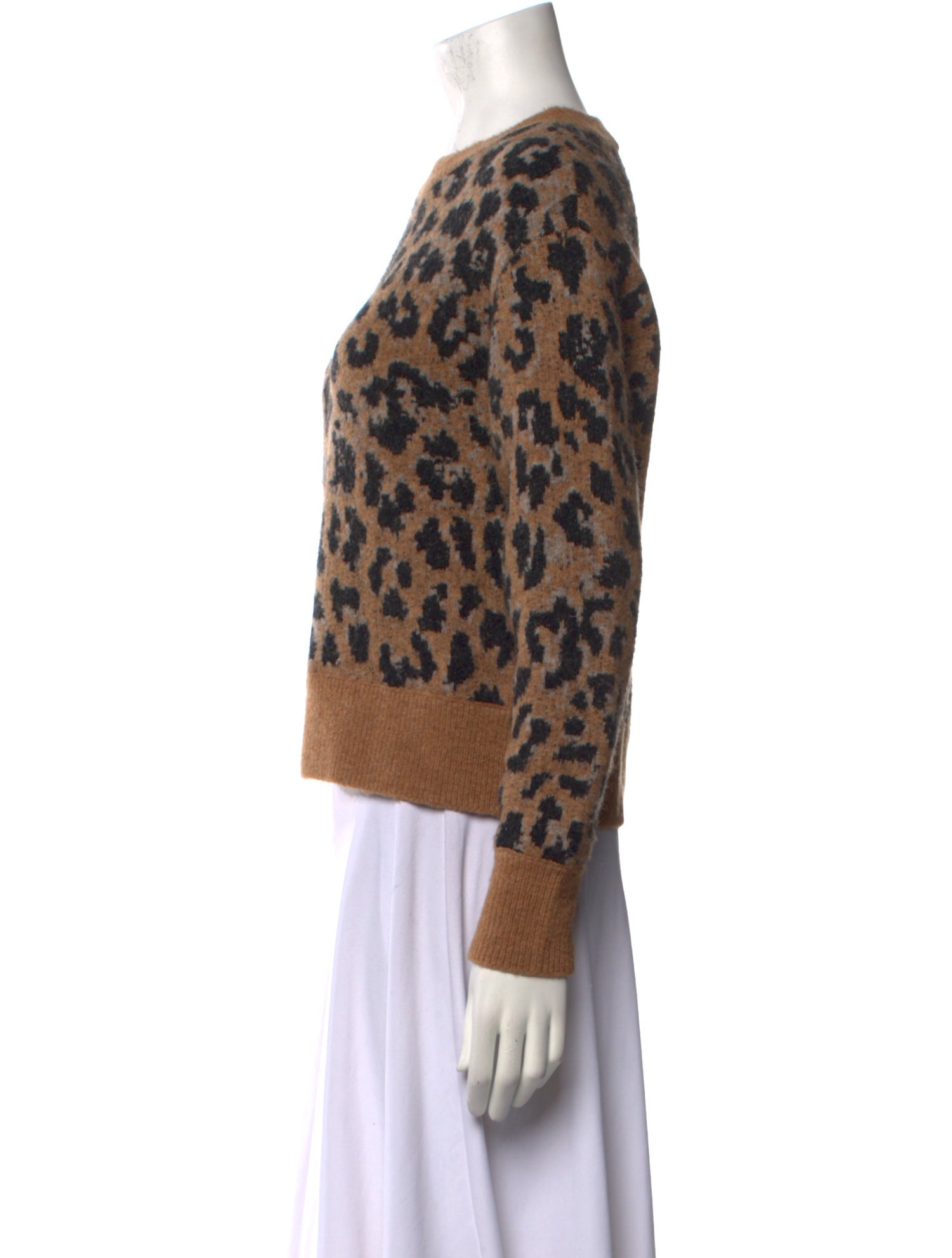 FRAME Wool Animal Print Sweatshirt