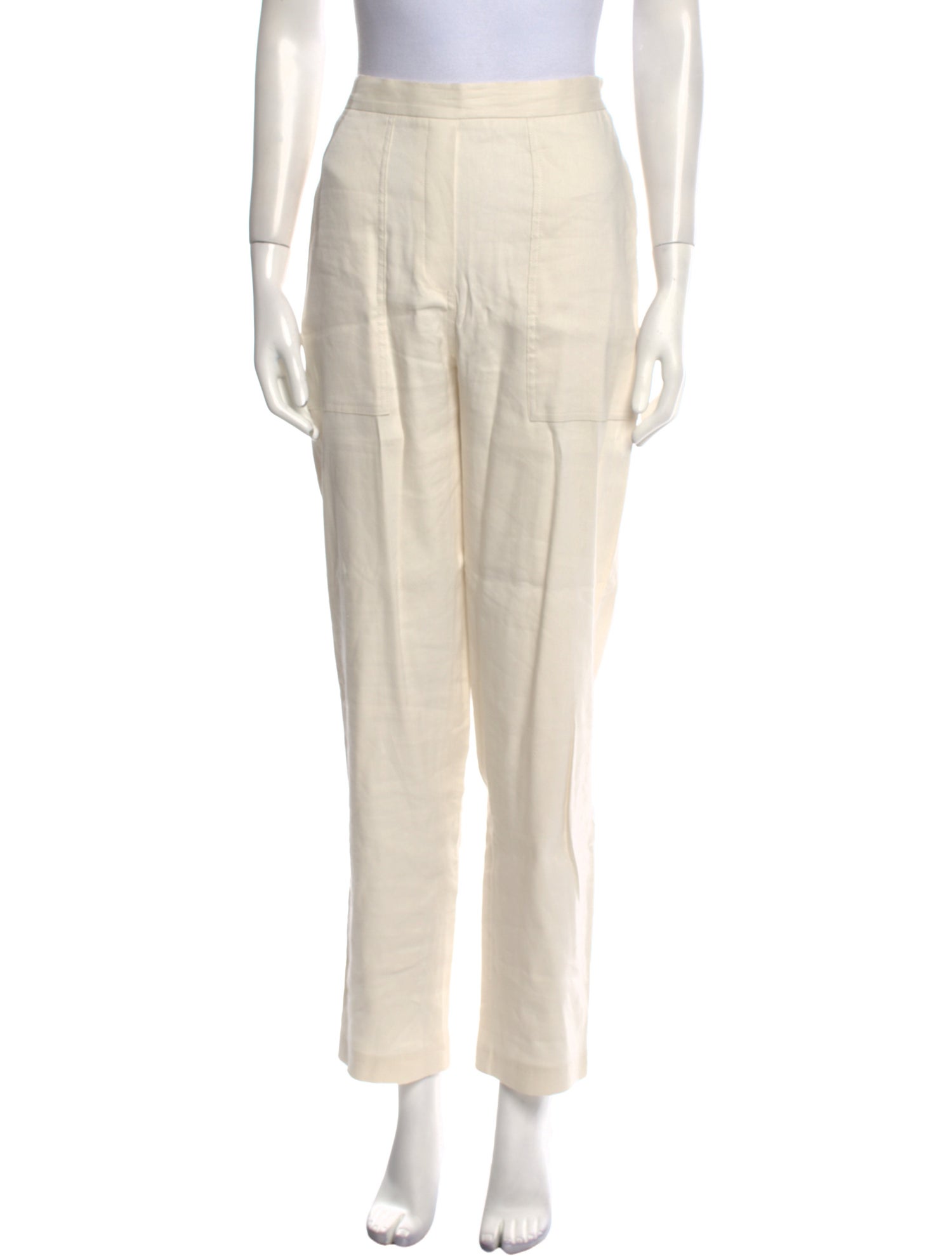 FRAME Linen Straight Leg Pants