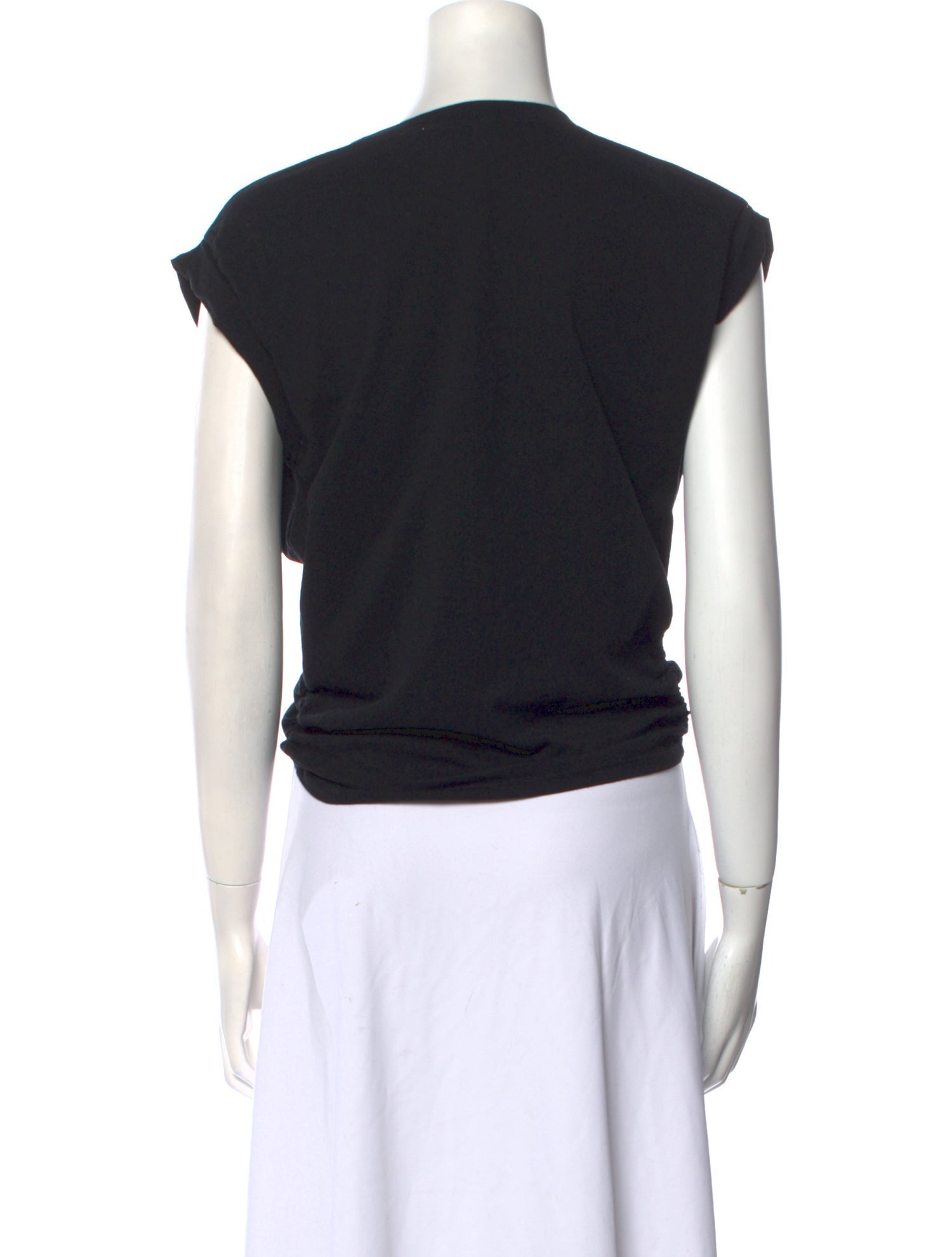 FRAME Bateau Neckline Short Sleeve Crop Top