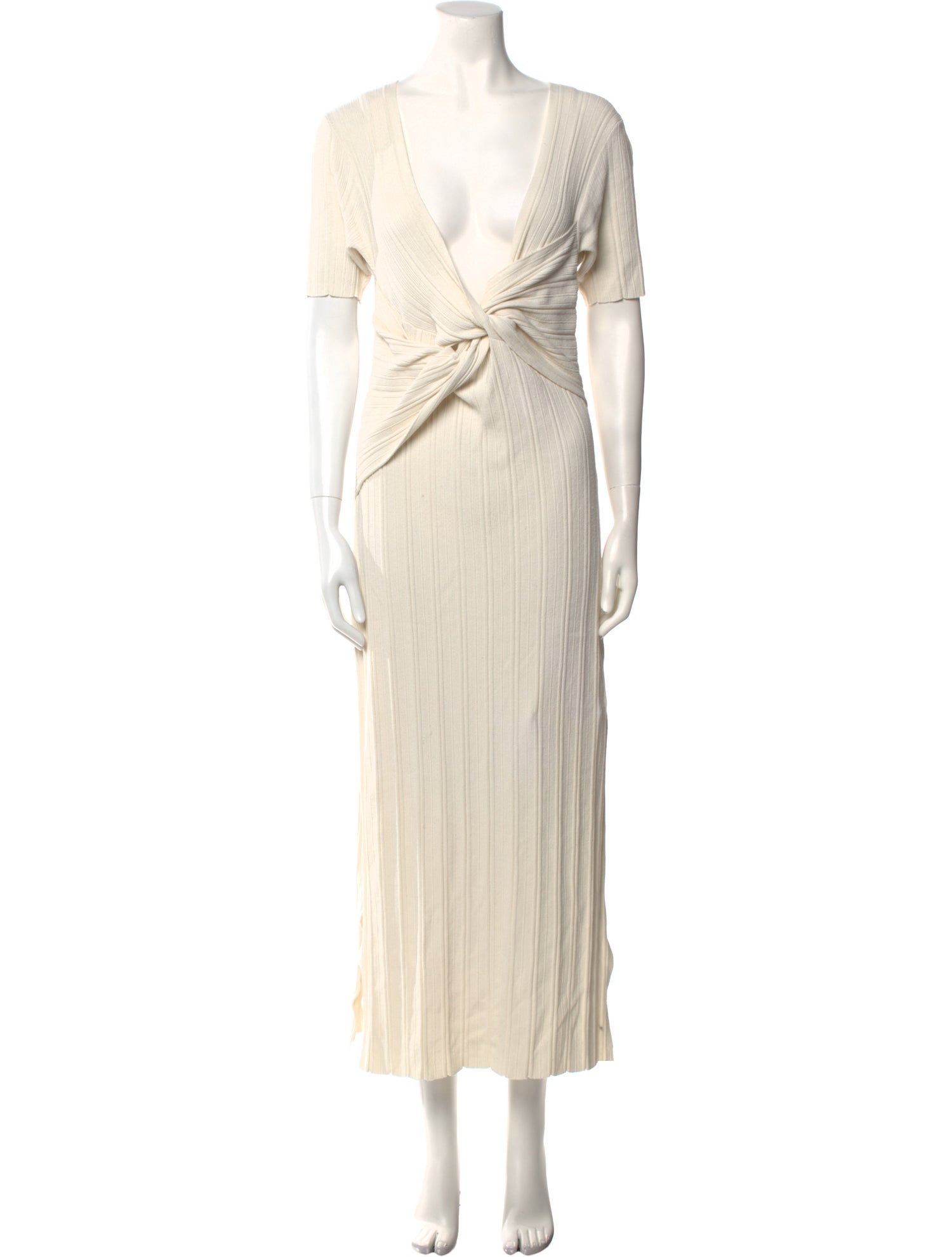 FRAME Plunge Neckline Long Dress