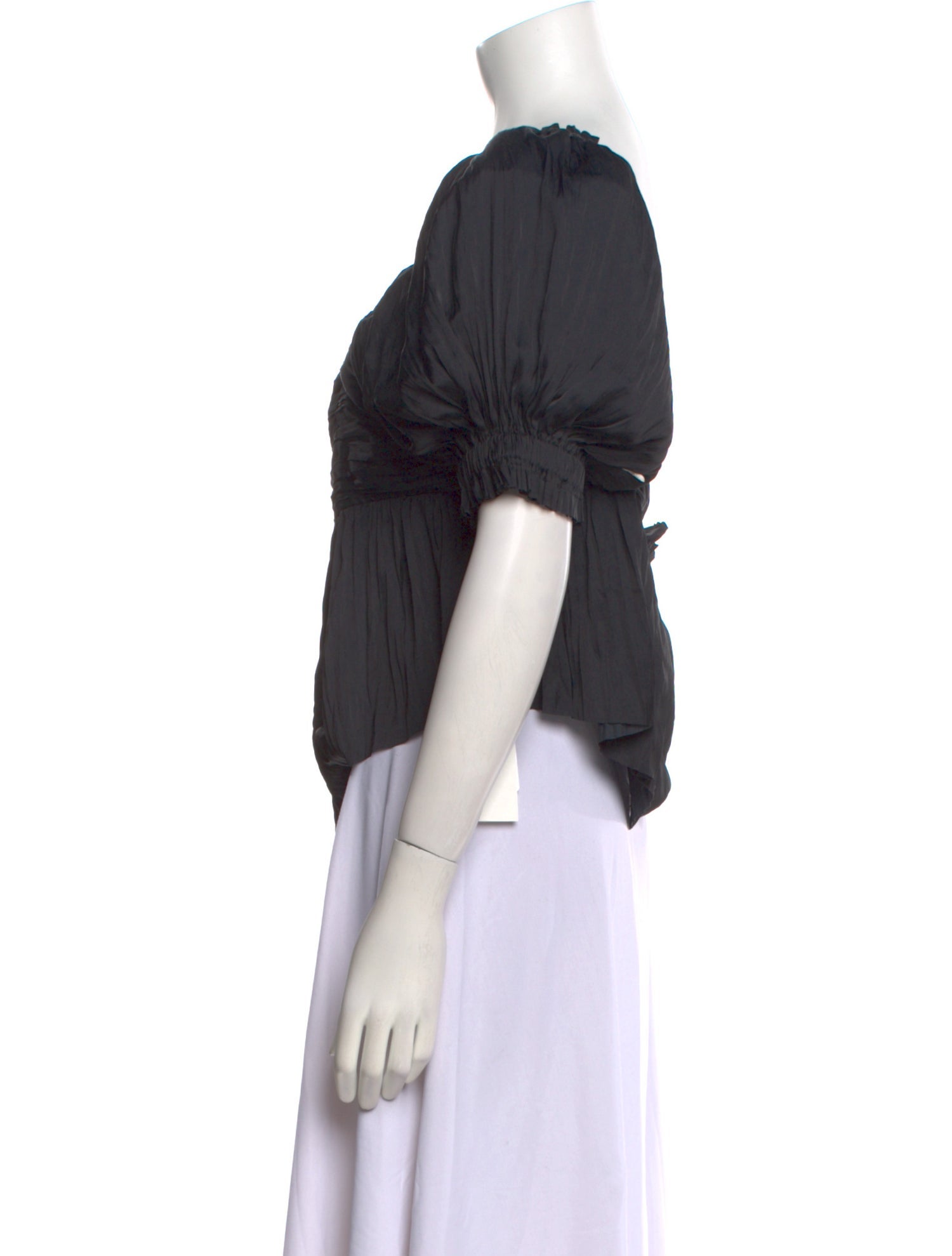 FRAME Square Neckline Short Sleeve Crop Top