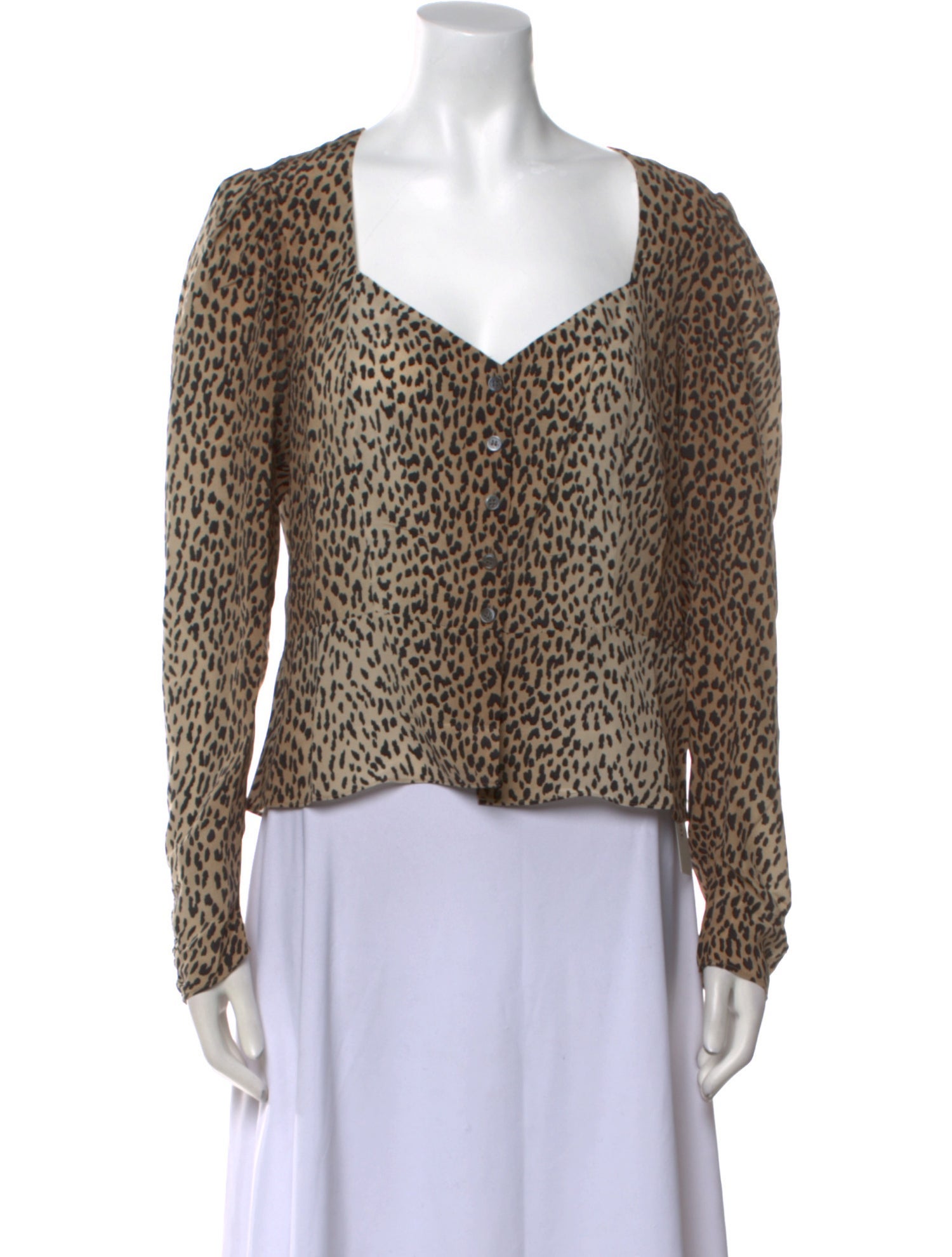 FRAME Silk Animal Print Blouse w/ Tags