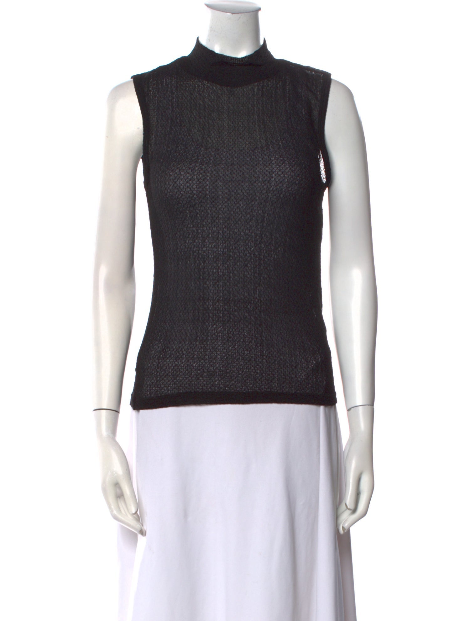 FRAME Nylon Mock Neck Top