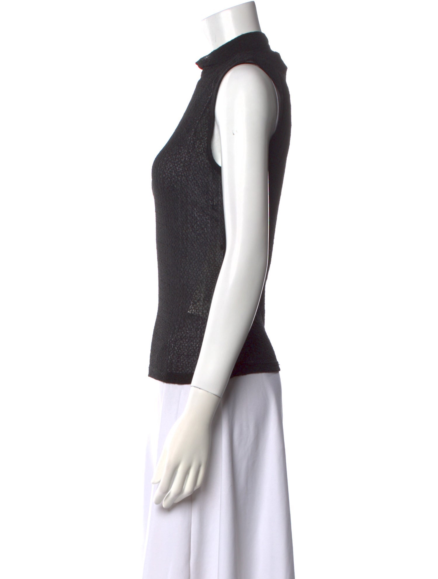 FRAME Nylon Mock Neck Top