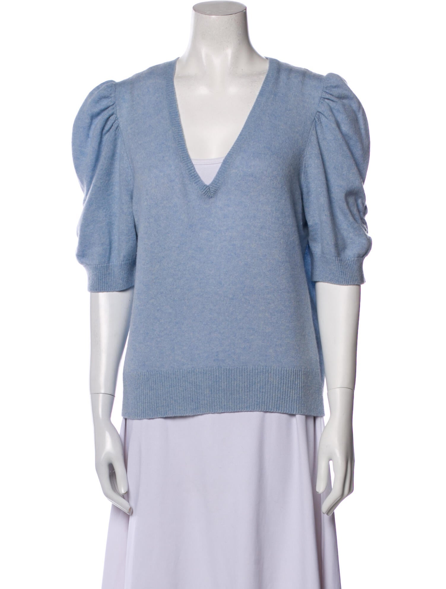 FRAME Cashmere Plunge Neckline Sweater