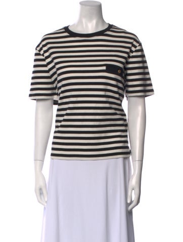 Frame Tops Striped Crew Neck T-Shirt XL