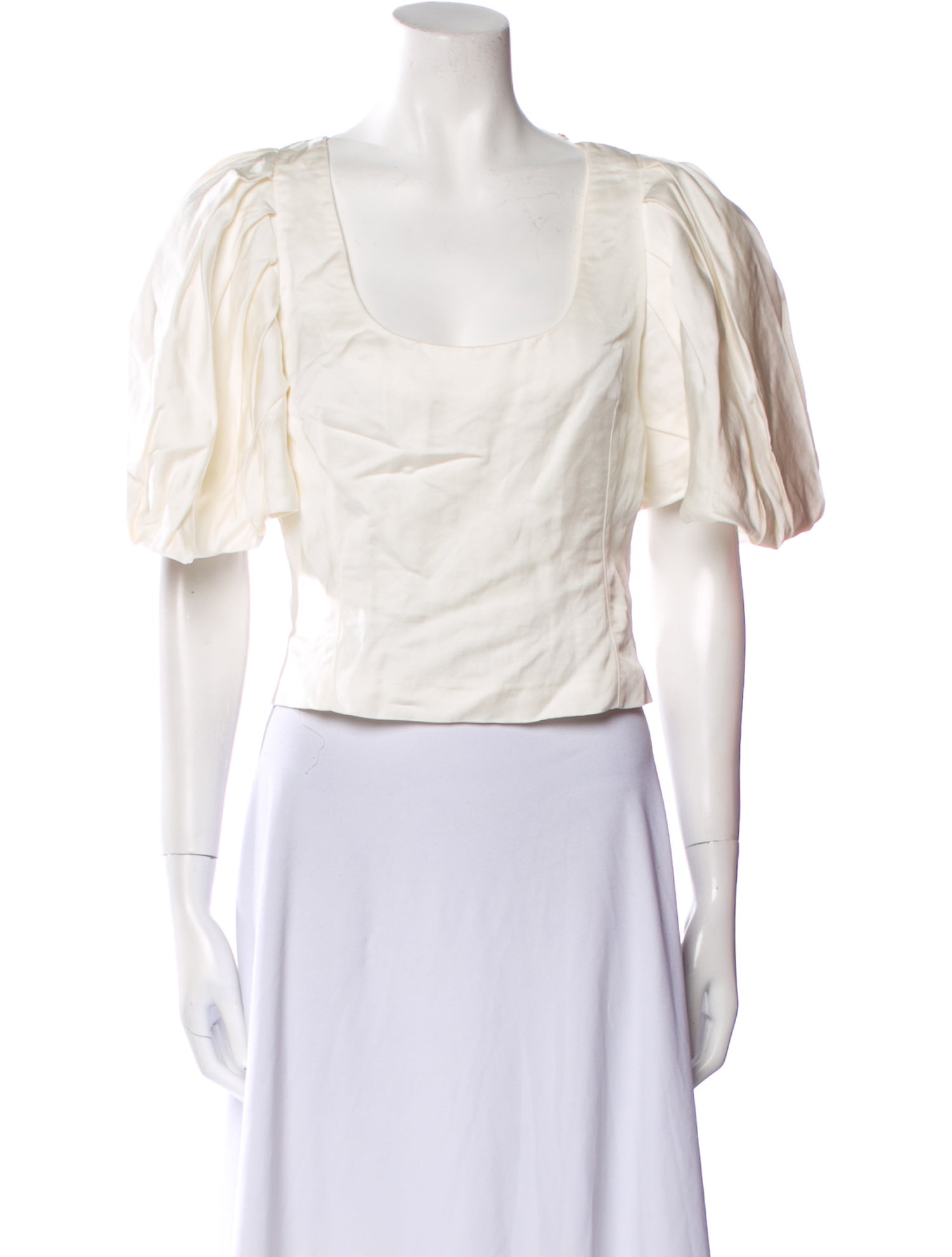 FRAME Scoop Neck Short Sleeve Crop Top