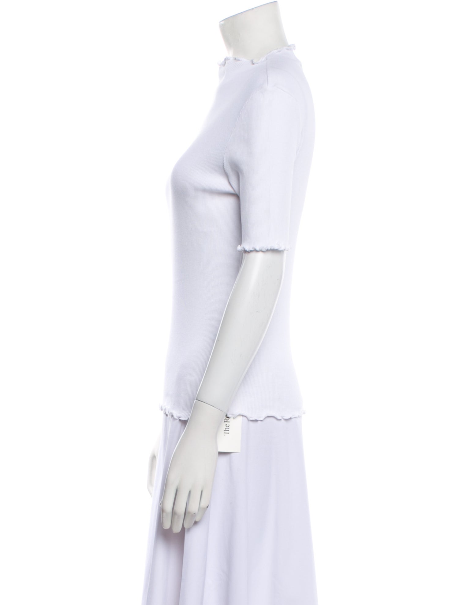 FRAME Mock Neck Short Sleeve Top