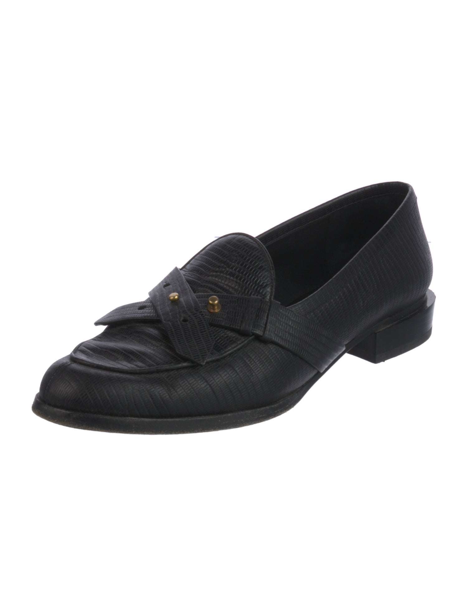FRAME Embossed Leather Loafers