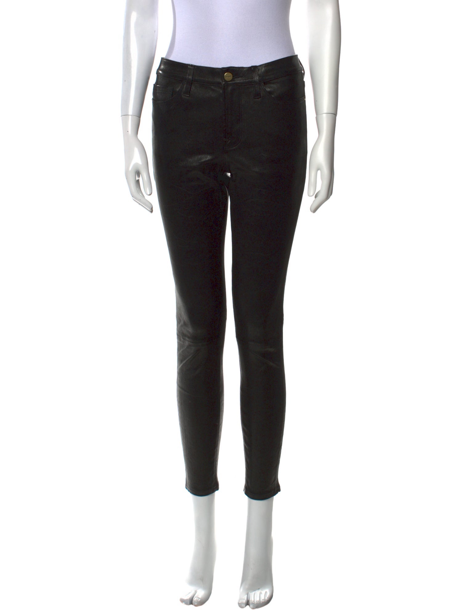 FRAME Lamb Leather Skinny Leg Pants