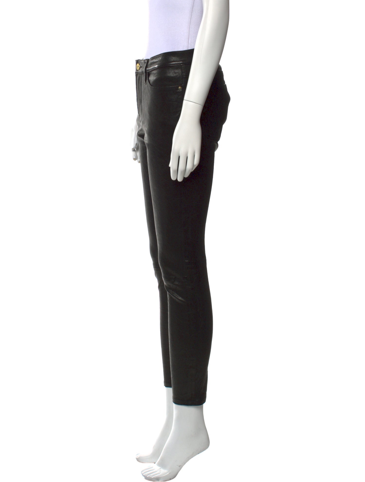 FRAME Lamb Leather Skinny Leg Pants
