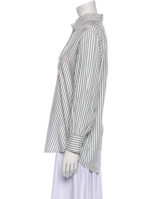 FRAME Striped Long Sleeve Button-Up Top