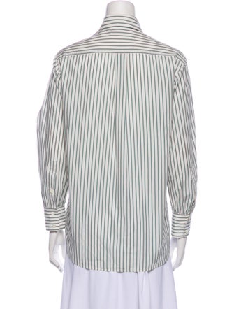 FRAME Striped Long Sleeve Button-Up Top