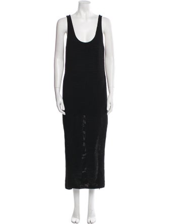 FRAME Scoop Neck Midi Length Dress