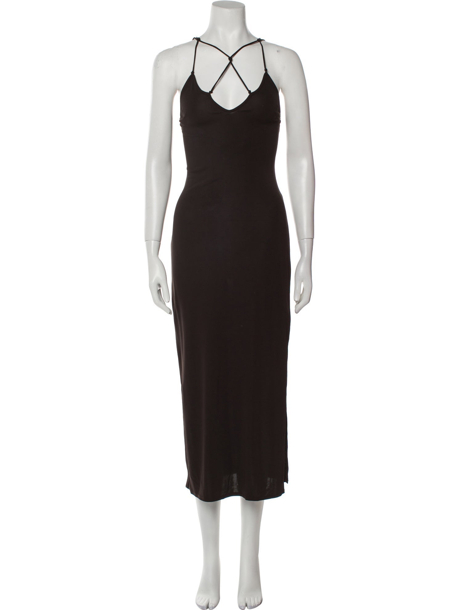 FRAME V-Neck Long Dress