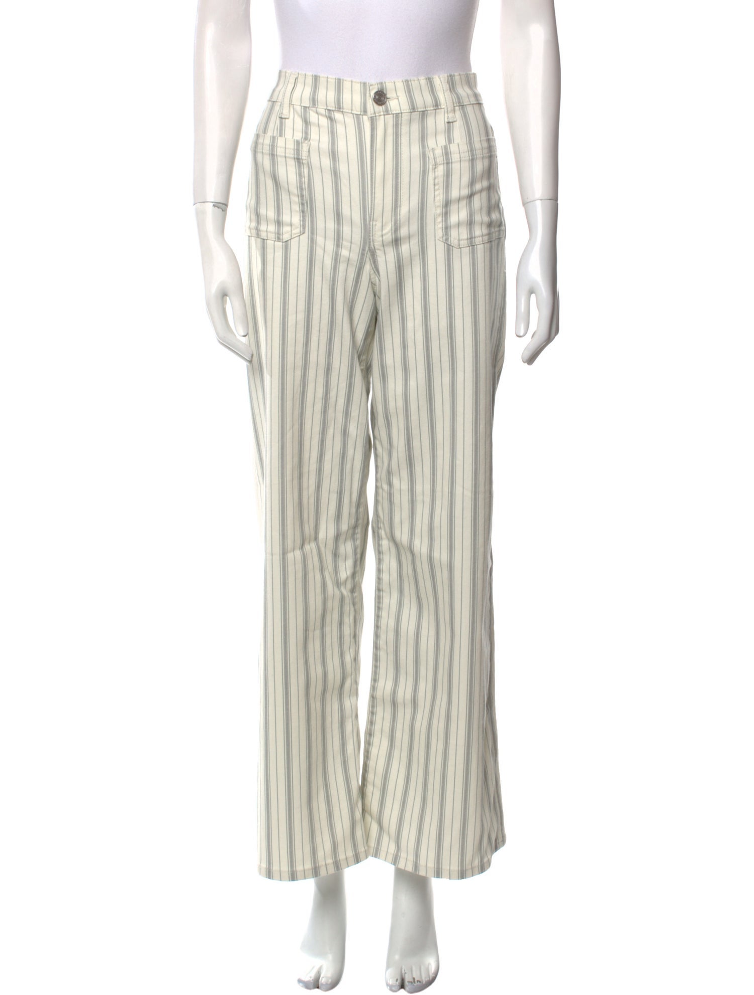 FRAME Striped Wide Leg Pants