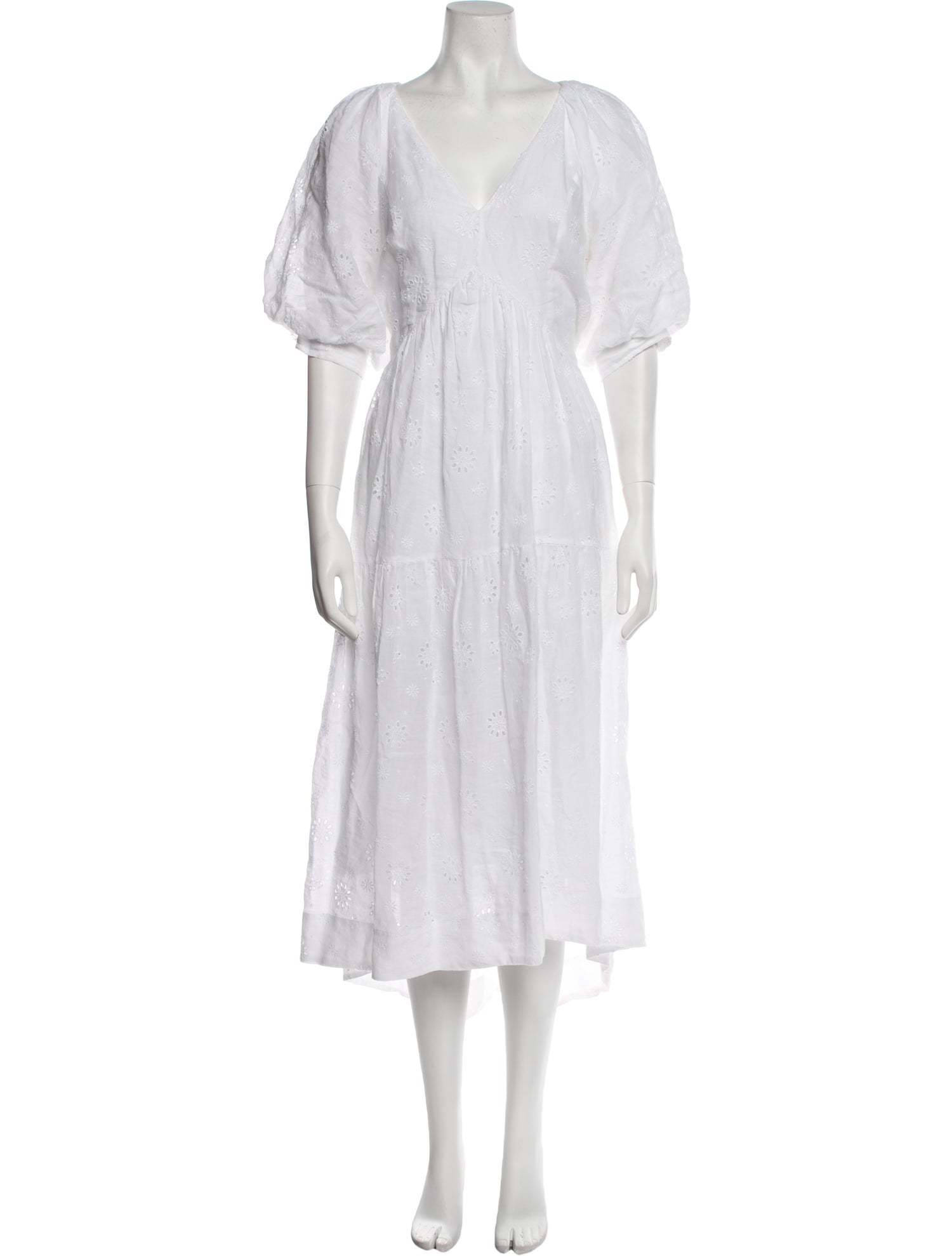 FRAME V-Neck Long Dress