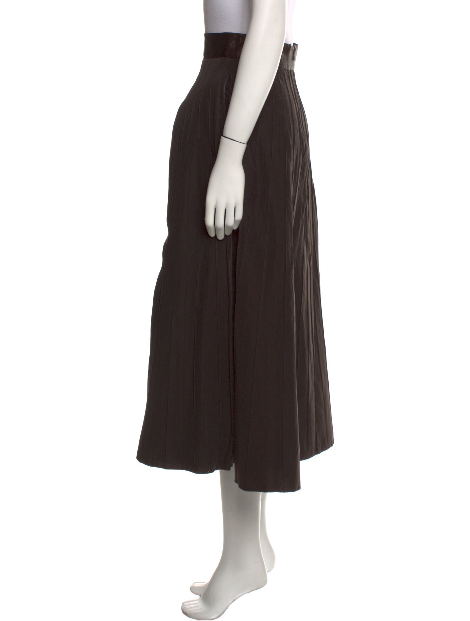 FRAME Pleated Accents Midi Length Skirt