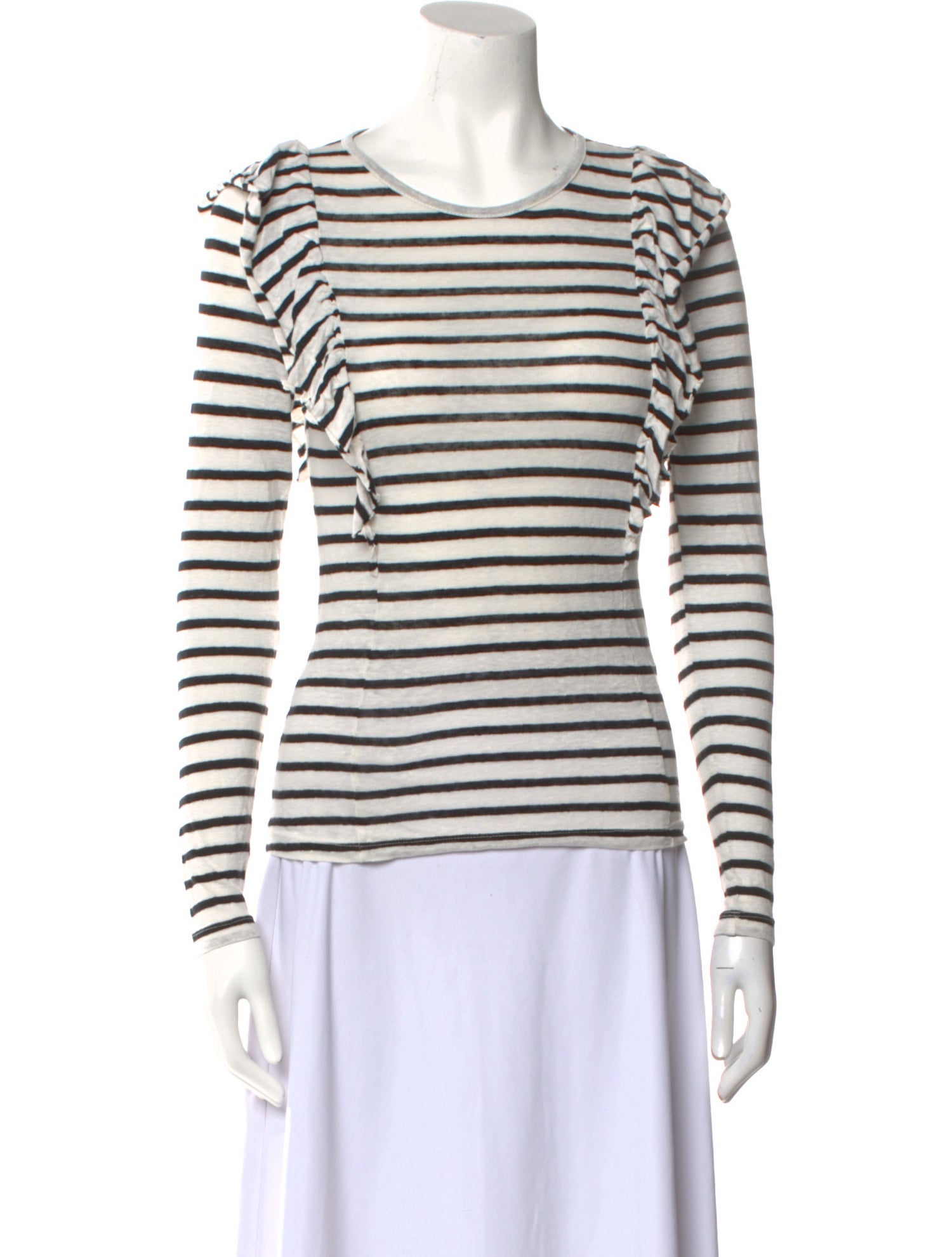 FRAME Linen Striped Top