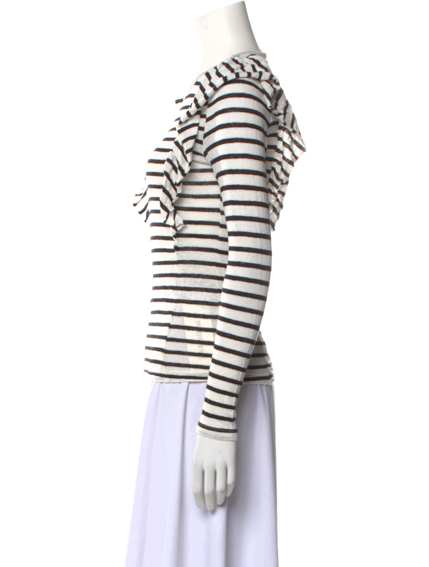 FRAME Linen Striped Top