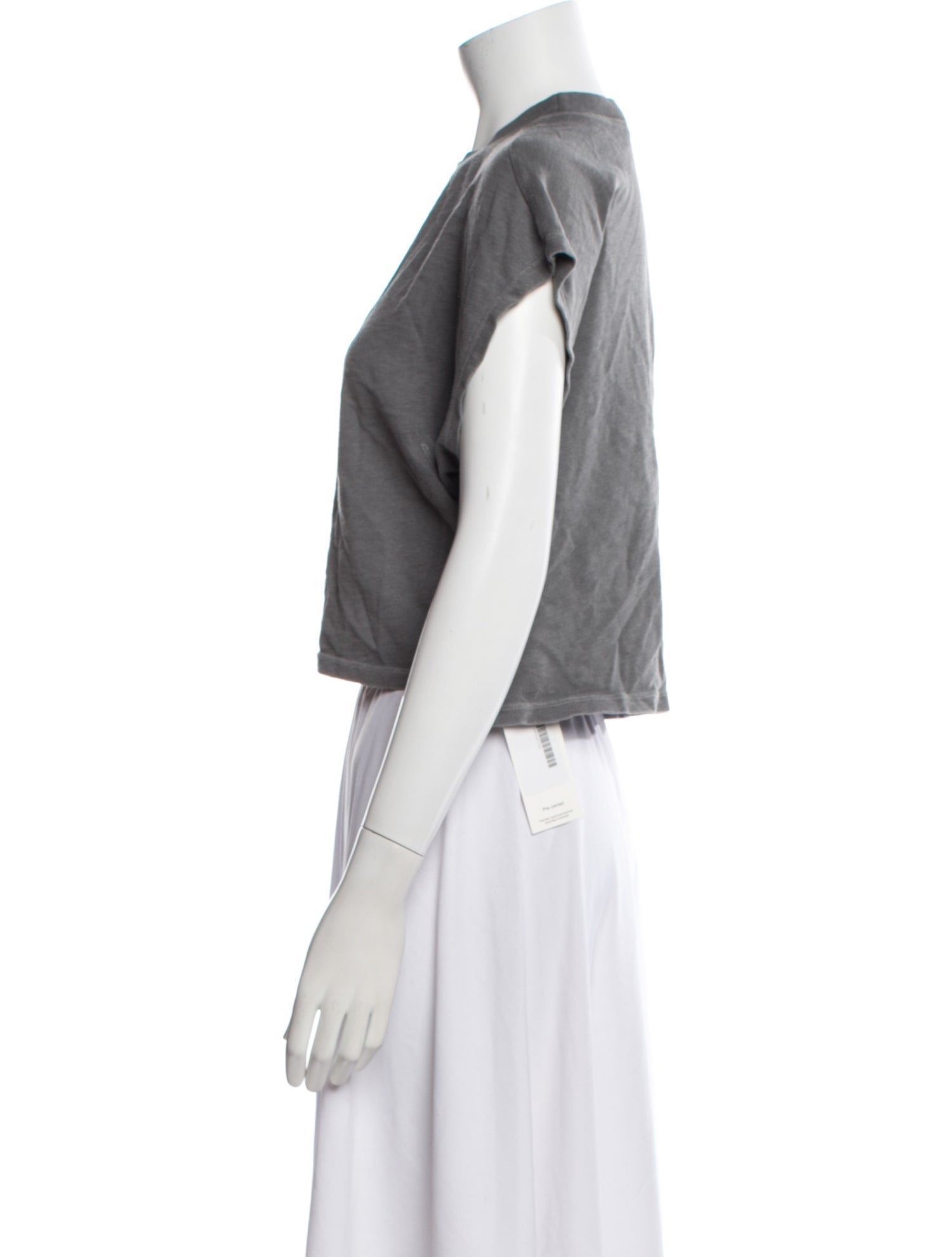 FRAME Crew Neck Short Sleeve Crop Top