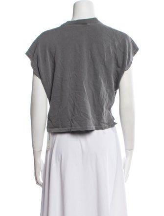 FRAME Crew Neck Short Sleeve Crop Top